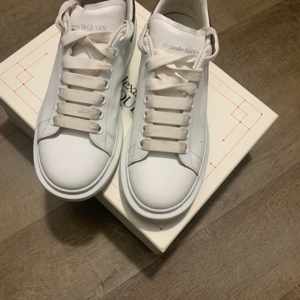 Alexander McQueen Classic White Lace-Up Sneakers